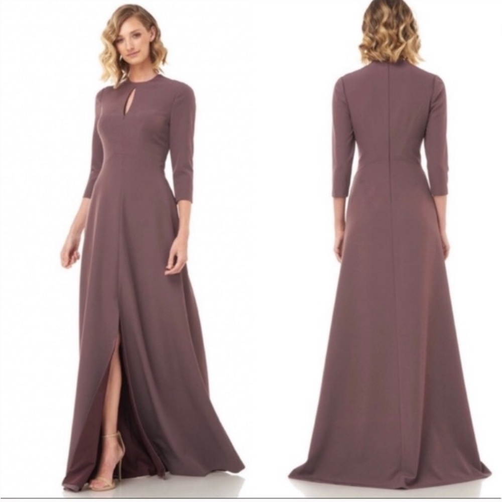Kay Unger Crepe Long Gown